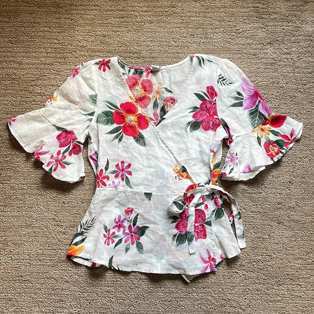 Women’s Old Navy size XS canvas tropical top